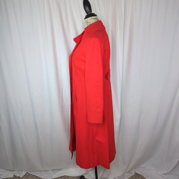 Vintage Aquascutum Red Trench Coat Small Double Breast - Picture 5 of 12